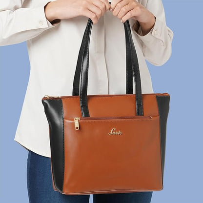 Lavie Lit Mylo 3C Women's Tan Tote Bag | Stylish Shoulder Handbag