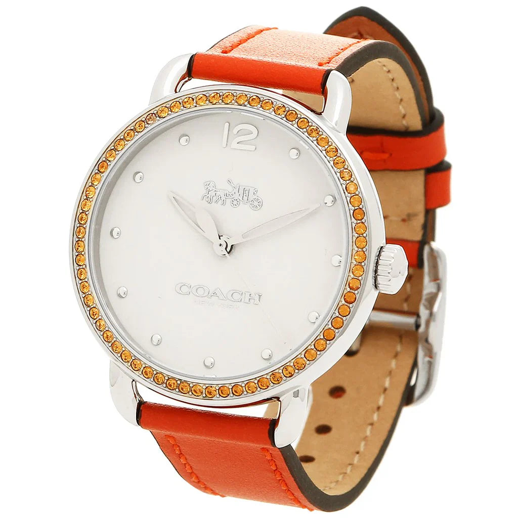 Coach 14502880 Women’s Watch | White Ceramic Strap | Gold Tone Stainless Steel | Minimal Analog Luxury Watch