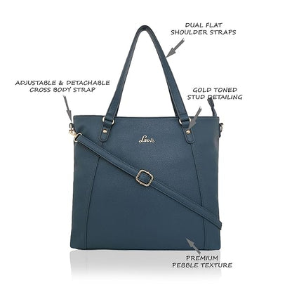 Lavie Wodehouse Women's Peacock Blue Tote Bag | Stylish Handbag