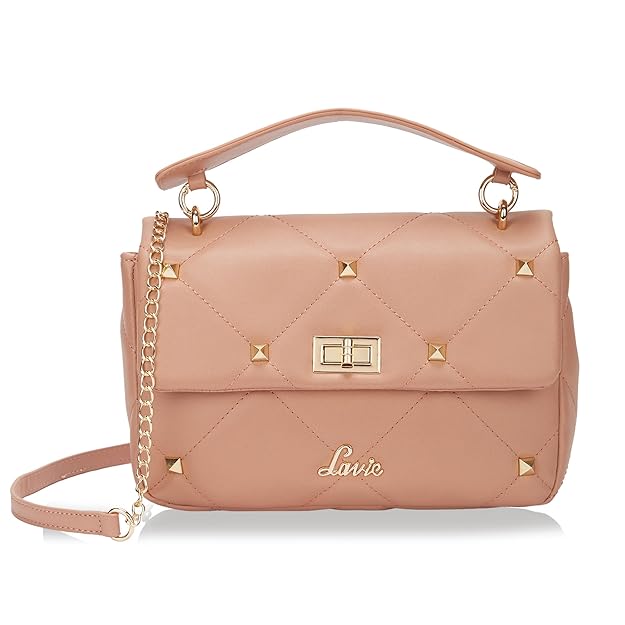 Lavie Rev Flap Women's Dark Pink Satchel Bag | Stylish Handbag