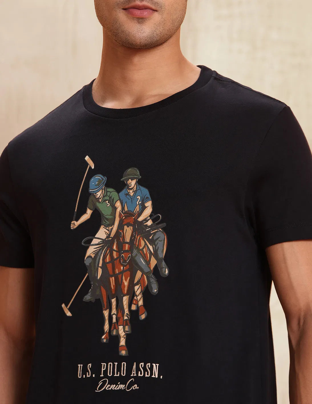 U.S. Polo Assn. Denim Co. Graphic Brand Printed Muscle Fit T-Shirt