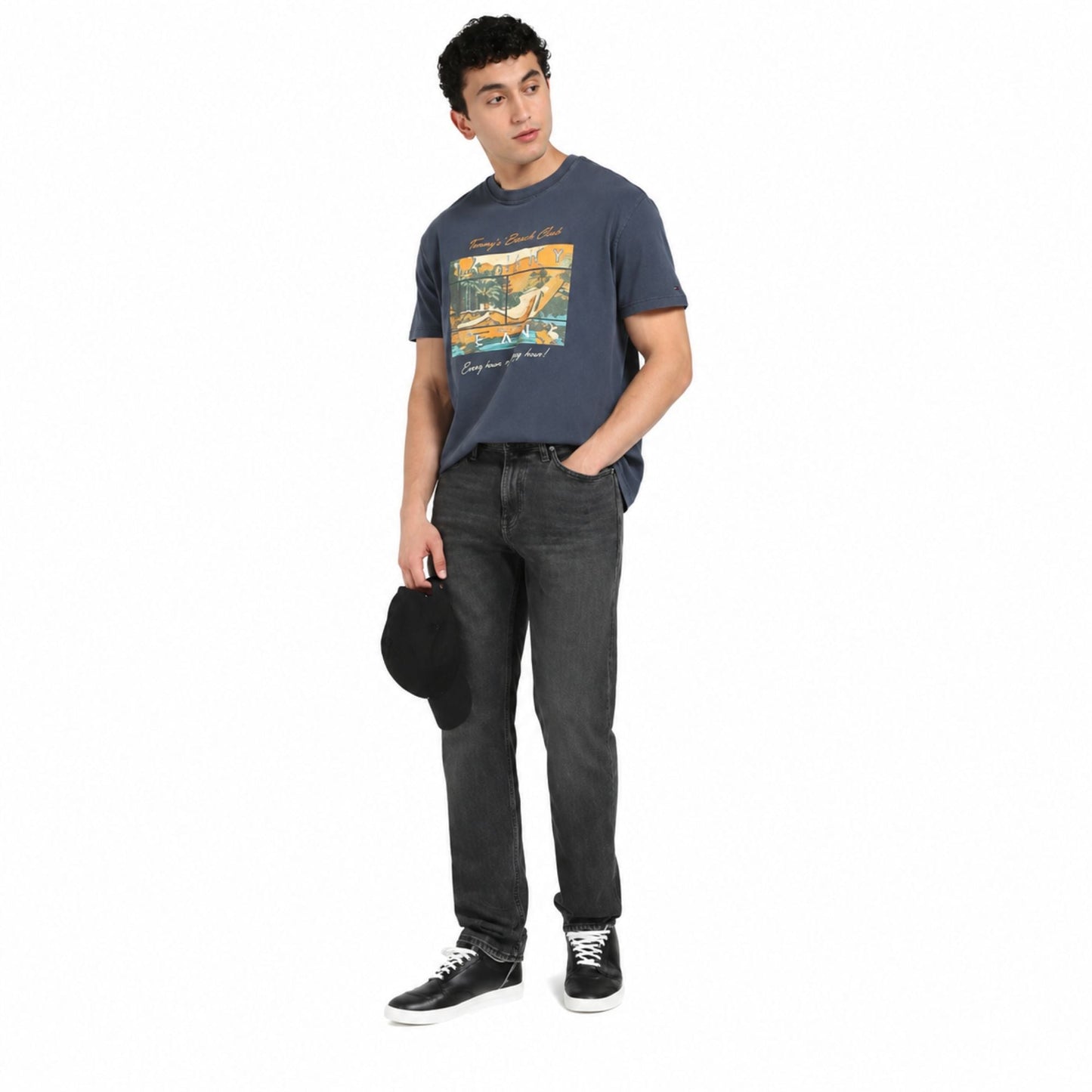 TOMMY HILFIGER Relaxed Fit Beach Club Graphic T-Shirt - Navy