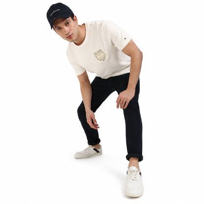 Tommy Hilfiger Printed Regular Fit T-Shirt for Men - Ivory