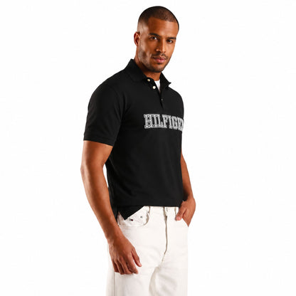 Tommy Hilfiger Men’s Embroidered Logo Polo T-Shirt - Black