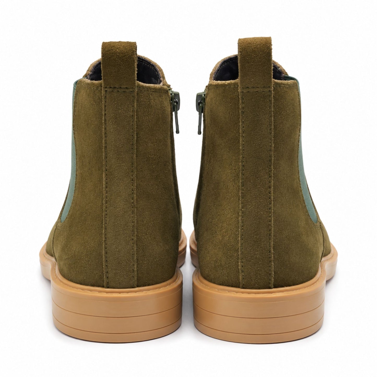 ZARA Maddox Chelsea Boots for Men - Olive