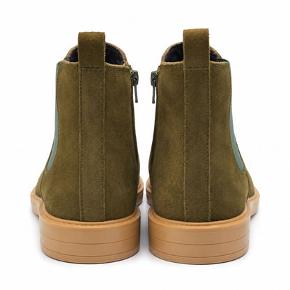 ZARA Maddox Chelsea Boots for Men - Olive