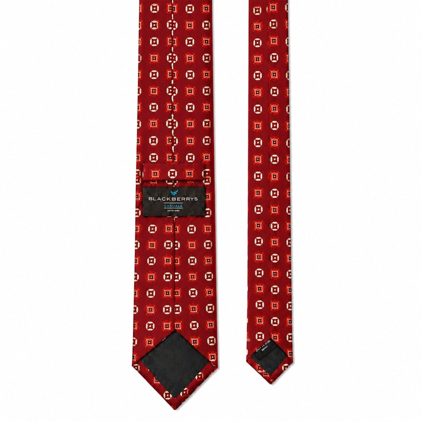 BlackBerry Premium Tie, Pocket Square & Cufflink Combo - Wine Red