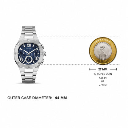 Guess Blue Dial Stainless Steel Analog Watch for Men - GW0572G1