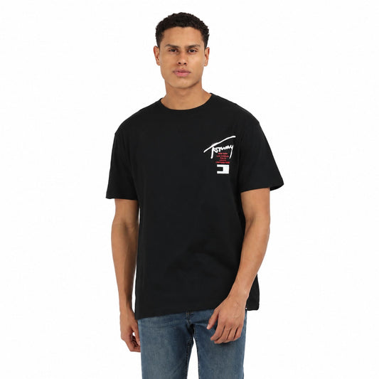 TOMMY HILFIGER Regular Graffiti Sign T-Shirt - Black