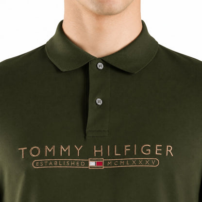 Tommy Hilfiger Men’s Cotton Polo T-Shirt - Arctic Spruce