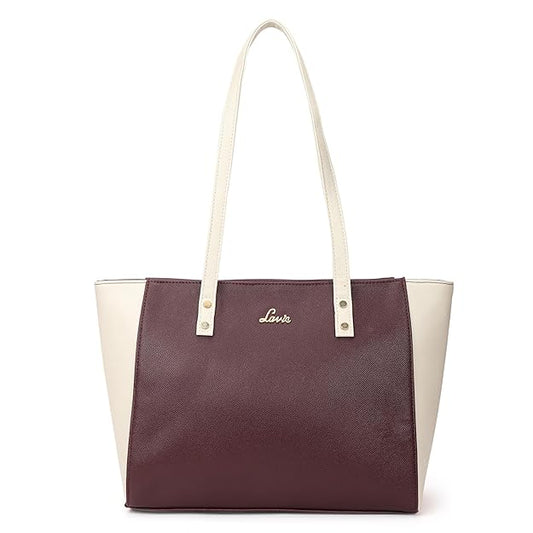 Lavie Bets Women's Maroon Tote Bag | Stylish Work Shoulder Handbag
