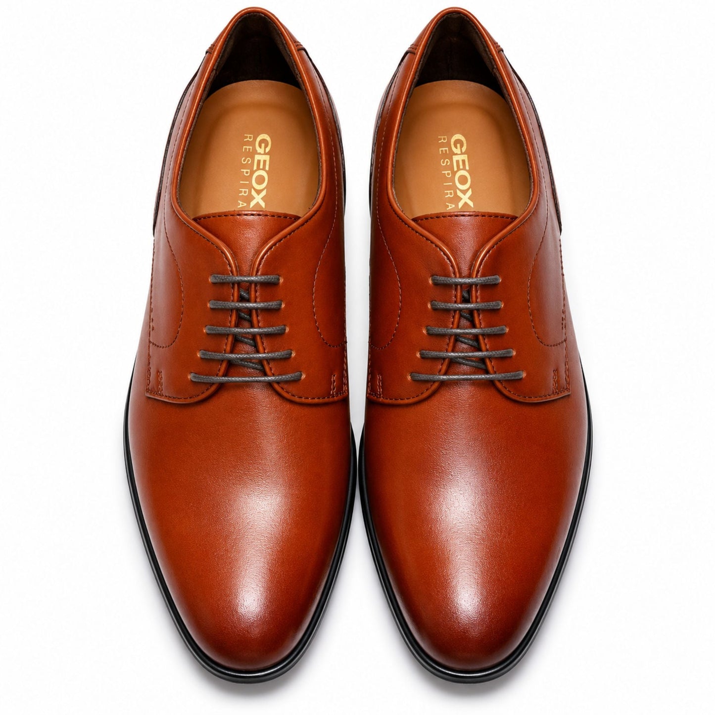 Geox Men’s Premium Formal Lace-Up Shoes - Tan Brown