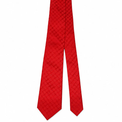 Premium Silk Tie, Pocket Square & Cufflinks Combo Set - Red