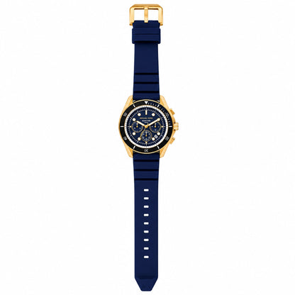 Michael Kors Maritime Blue Silicone Chronograph Watch Men - MK9205