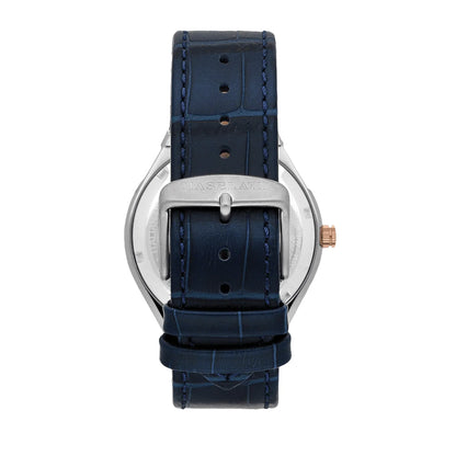 Maserati R8821142001 Stile Men’s Watch | Automatic Skeleton Dial | Blue Leather Strap 42mm Luxury Watch
