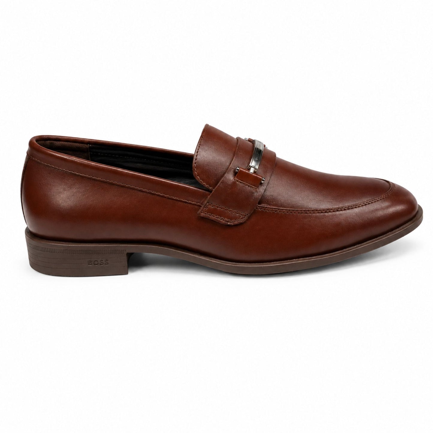 Boss Men’s Premium Penny Loafer Leather Shoes - Brown