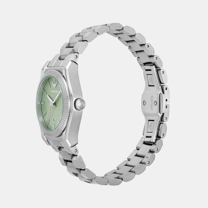 Emporio Armani AR11656 Women’s Watch | Green Dial Stainless Steel Bracelet | Quartz Analog Luxury Watch