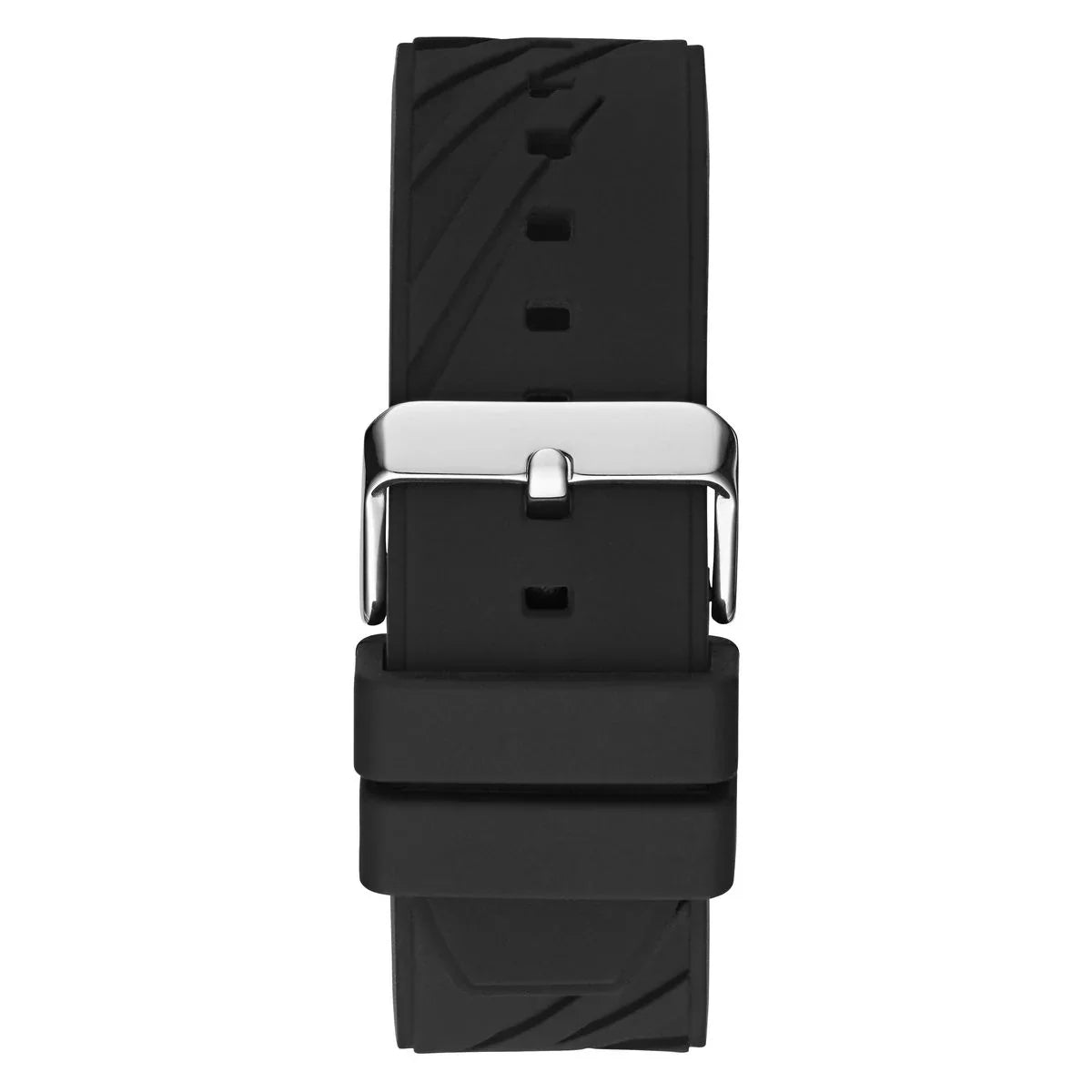 GUESS GW0634G1 Sport Rival Men’s Watch | Black Dial Silicone Strap | 47mm Multi-Function Analog Watch