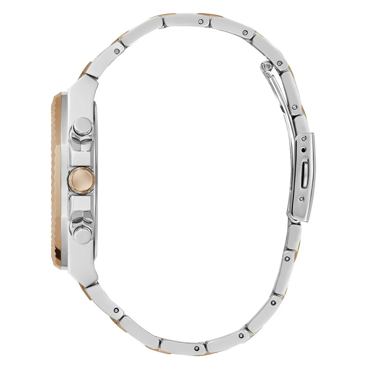GUESS GW0703G1 Equity Men’s Watch | Blue Dial Two-Tone Stainless Steel Bracelet | 44mm Multi-Function Luxury Watch