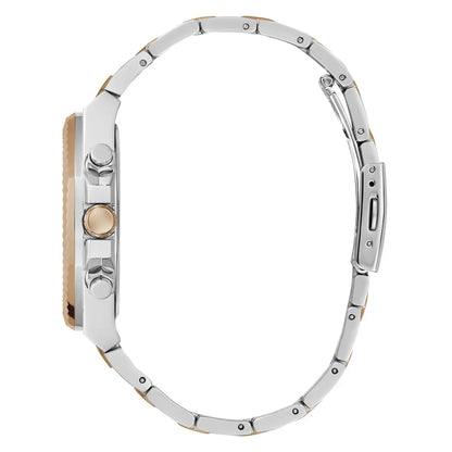 GUESS GW0703G1 Equity Men’s Watch | Blue Dial Two-Tone Stainless Steel Bracelet | 44mm Multi-Function Luxury Watch