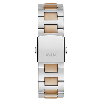 GUESS GW0703G1 Equity Men’s Watch | Blue Dial Two-Tone Stainless Steel Bracelet | 44mm Multi-Function Luxury Watch