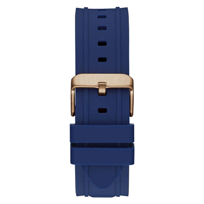 GUESS GW0799G2 Dashboard Men’s Watch | Blue Dial Silicone Strap | 46mm Multi-Function Analog Sport Watch
