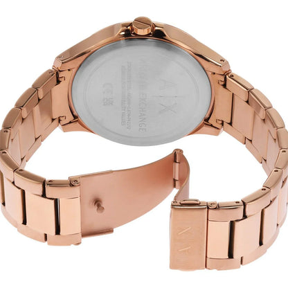 Armani Exchange AX2449 Men’s Analog Watch – Brown Dial, Rose Gold Stainless Steel Strap, 46mm Quartz
