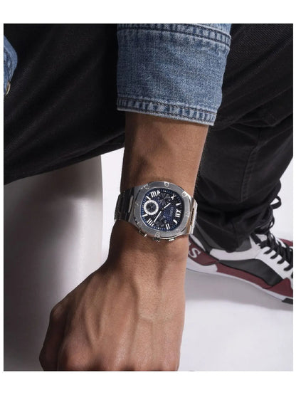 Guess GW0572G1 Men’s Black Dial Stainless Steel Analog Watch | Premium Quartz Timepiece