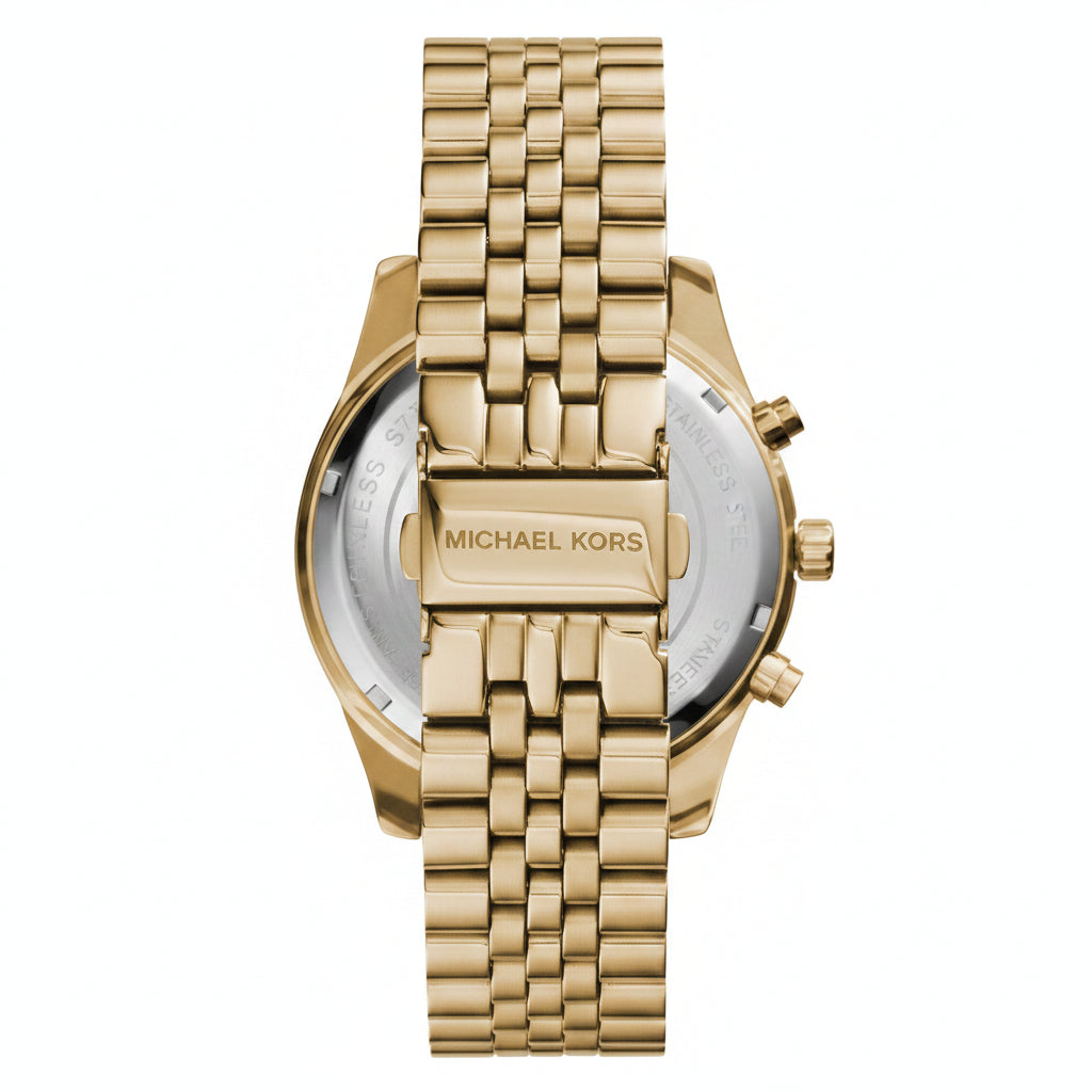 Michael Kors MK8281 Lexington Men’s Watch | Gold Tone Chronograph | 44mm Stainless Steel Luxury Watch