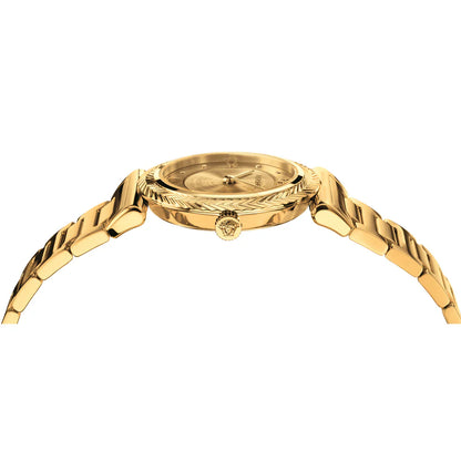 Versace VERE00618 V-Motif Women’s Watch | Gold Dial Gold Stainless Steel Strap | Swiss Made Luxury Watch