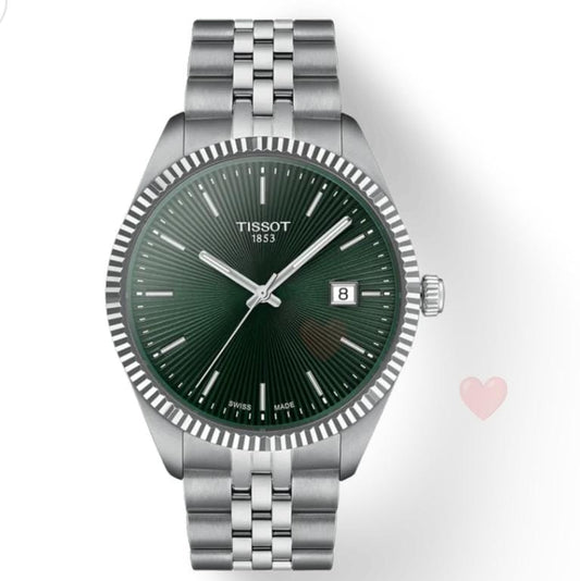 Tissot T1664101109100 Ballade Men’s Watch | Green Dial Quartz | 40mm Stainless Steel Swiss Made Classic Watch
