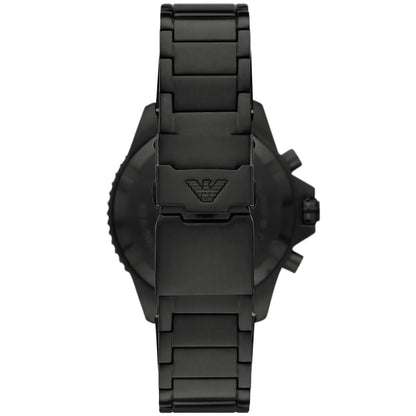 Emporio Armani AR80050 Men’s Watch | Black Dial Chronograph | 43mm Stainless Steel Luxury Watch