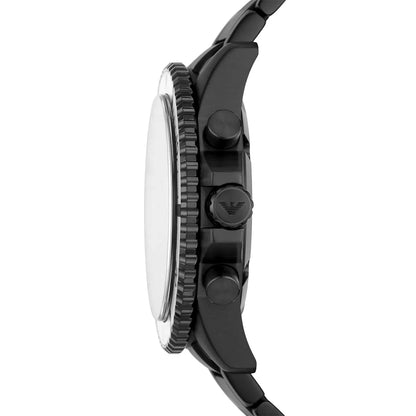 Emporio Armani AR80050 Men’s Watch | Black Dial Chronograph | 43mm Stainless Steel Luxury Watch