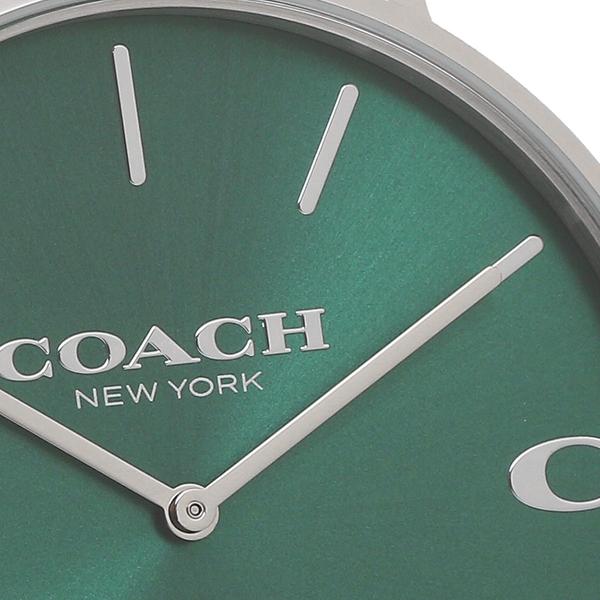 Coach Charles 14602436 Men’s Analog Watch – Green Dial, Black Leather Strap, 41mm Quartz