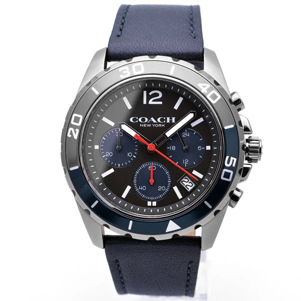 Coach Kent 14602558 Men’s Chronograph Watch – Black Dial, Stainless Steel Strap, 44mm Quartz