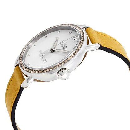 Coach 14502882 Women’s Watch | Silver Dial Stainless Steel Bracelet | Minimal Analog Luxury Watch