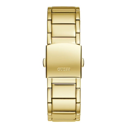 GUESS GW0456G1 Phoenix Men’s Watch | Black Dial Multifunction | Gold Tone Stainless Steel Rectangle Watch