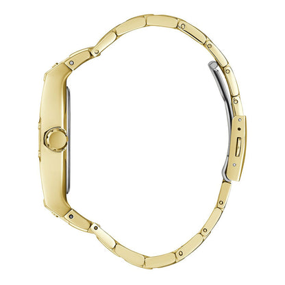 GUESS GW0456G1 Phoenix Men’s Watch | Black Dial Multifunction | Gold Tone Stainless Steel Rectangle Watch