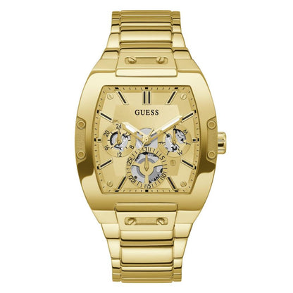GUESS GW0456G2 Phoenix Men’s Watch | Gold Tone Multifunction | Rectangle Dial Stainless Steel Luxury Watch