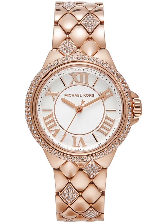 Michael Kors MK4810 Camille Women’s Watch | White Dial Rose Gold Stainless Steel | 33mm Analog Luxury Watch