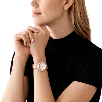 Michael Kors MK4810 Camille Women’s Watch | White Dial Rose Gold Stainless Steel | 33mm Analog Luxury Watch