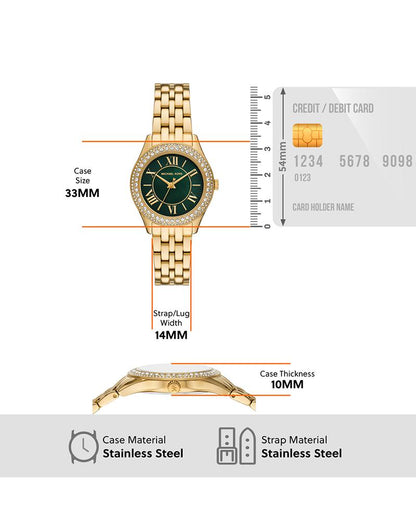 Michael Kors MK4870 Harlowe Women’s Watch | Gold Tone Stainless Steel 33mm Luxury Watch