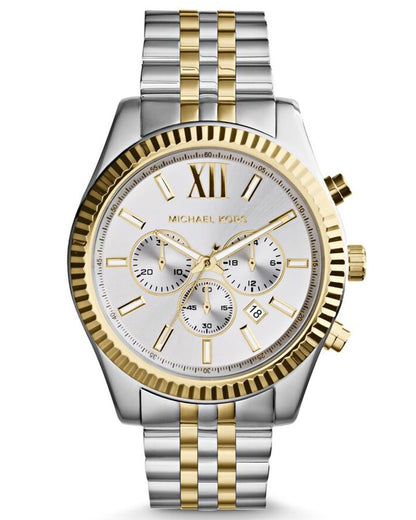 Michael Kors MK8344 Lexington Men’s Watch | Two-Tone Chronograph | 45mm Stainless Steel Luxury Watch