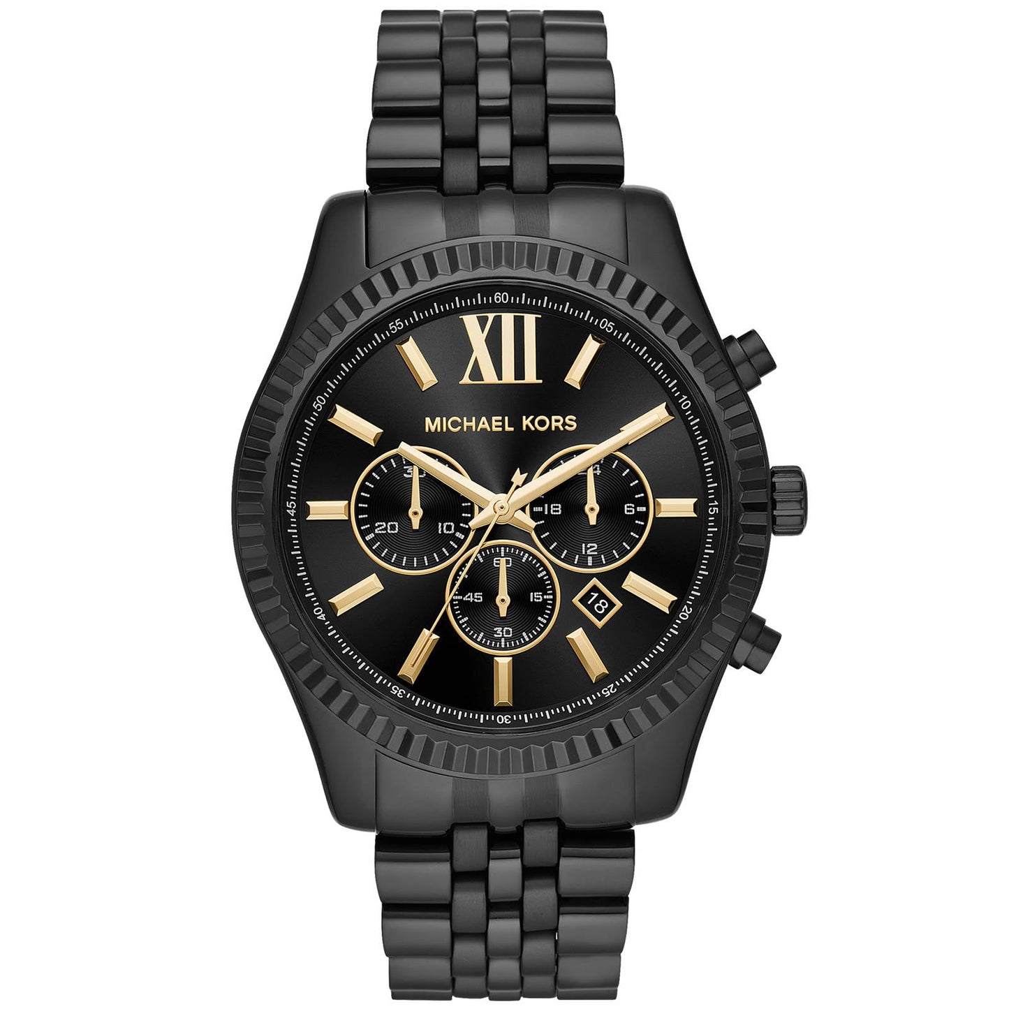 Michael Kors MK8603 Lexington Men’s Chronograph Watch – Black Stainless Steel Strap, Black Dial, 44mm Premium Luxury Watch