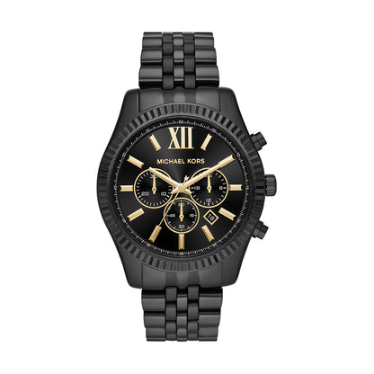 Michael Kors MK8603 Lexington Men’s Chronograph Watch – Black Stainless Steel Strap, Black Dial, 44mm Premium Luxury Watch