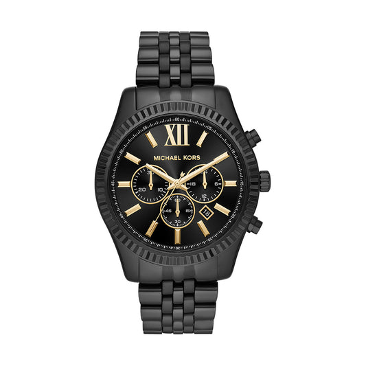 Michael Kors MK8603 Lexington Men’s Chronograph Watch – Black Stainless Steel Strap, Black Dial, 44mm Premium Luxury Watch