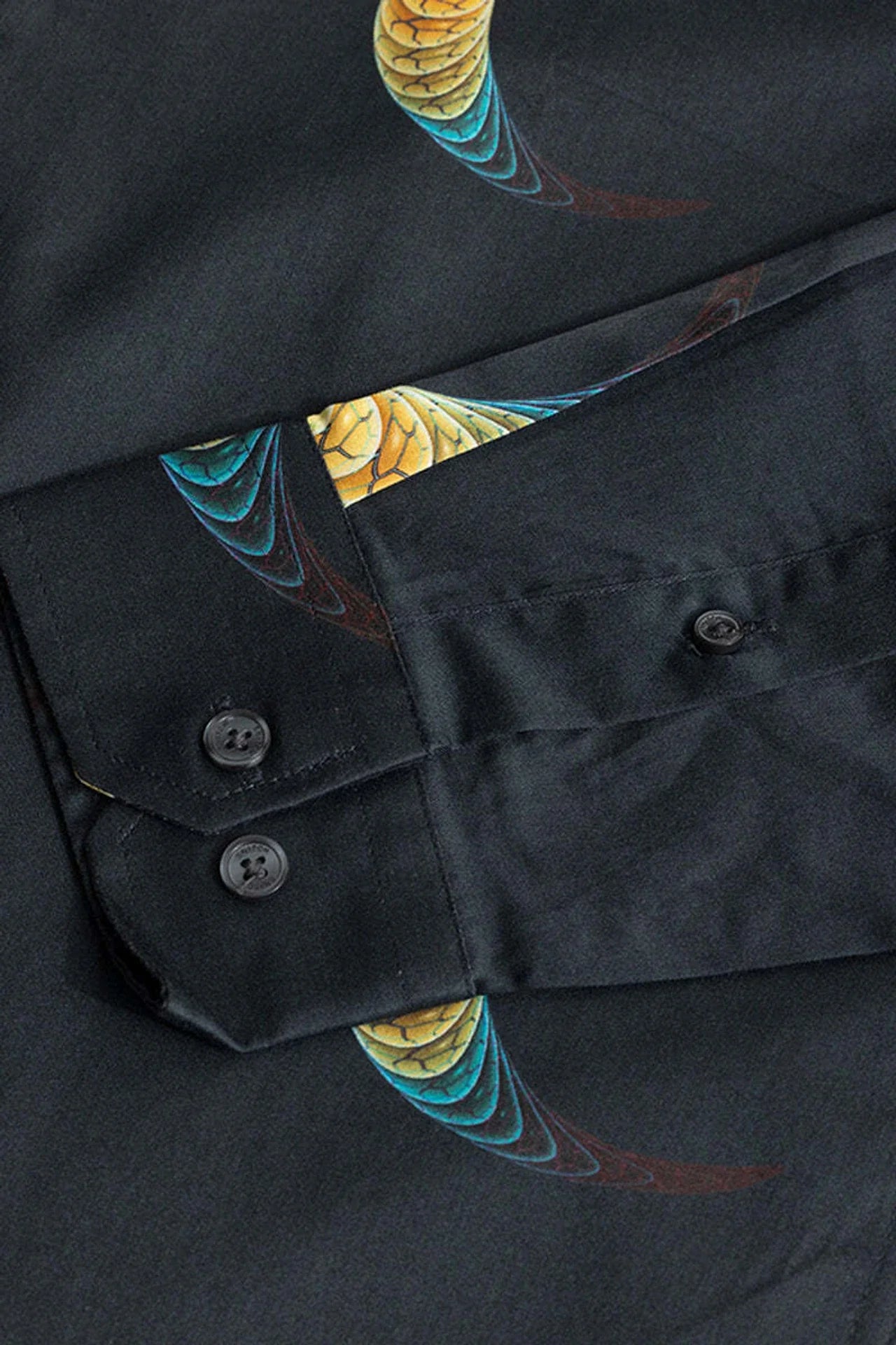 Snitch Dark Blue Printed Slim Fit Casual Shirt