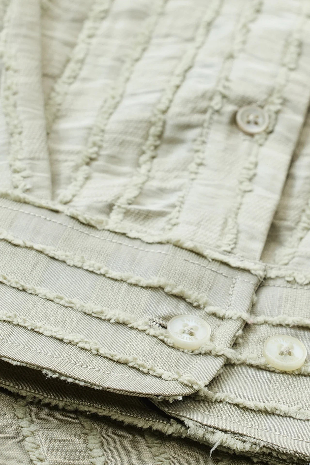 Snitch Light Green Slim Fit Textured Stripe Shirt for Men
